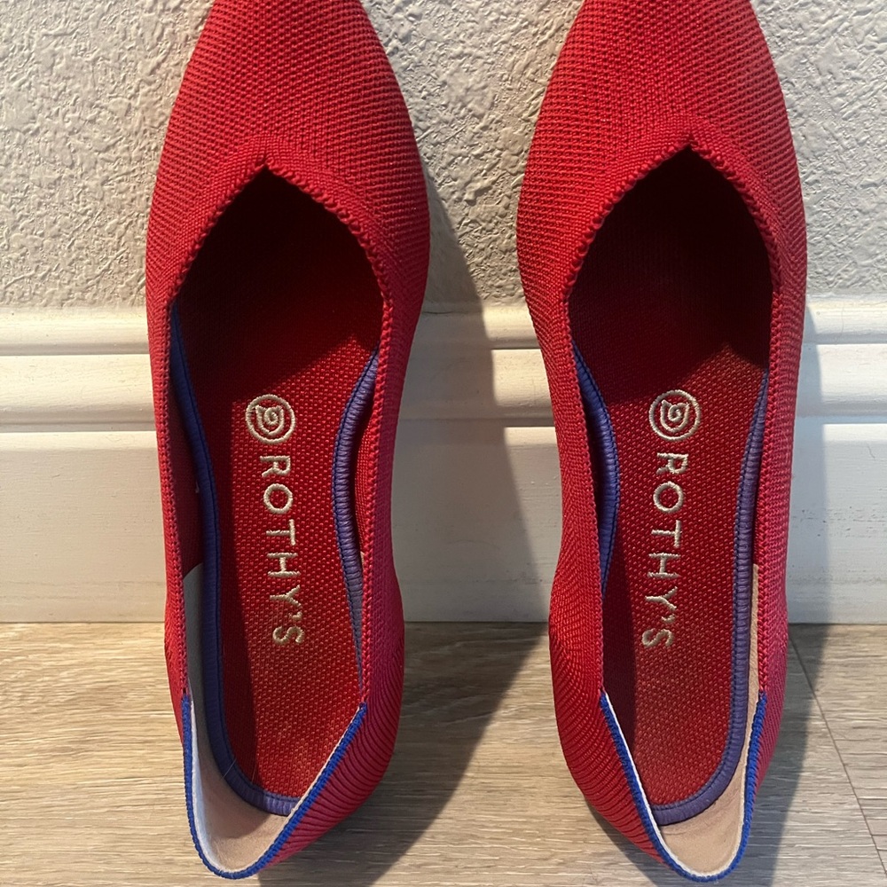 Rothy's Red Flats Streamlined Design